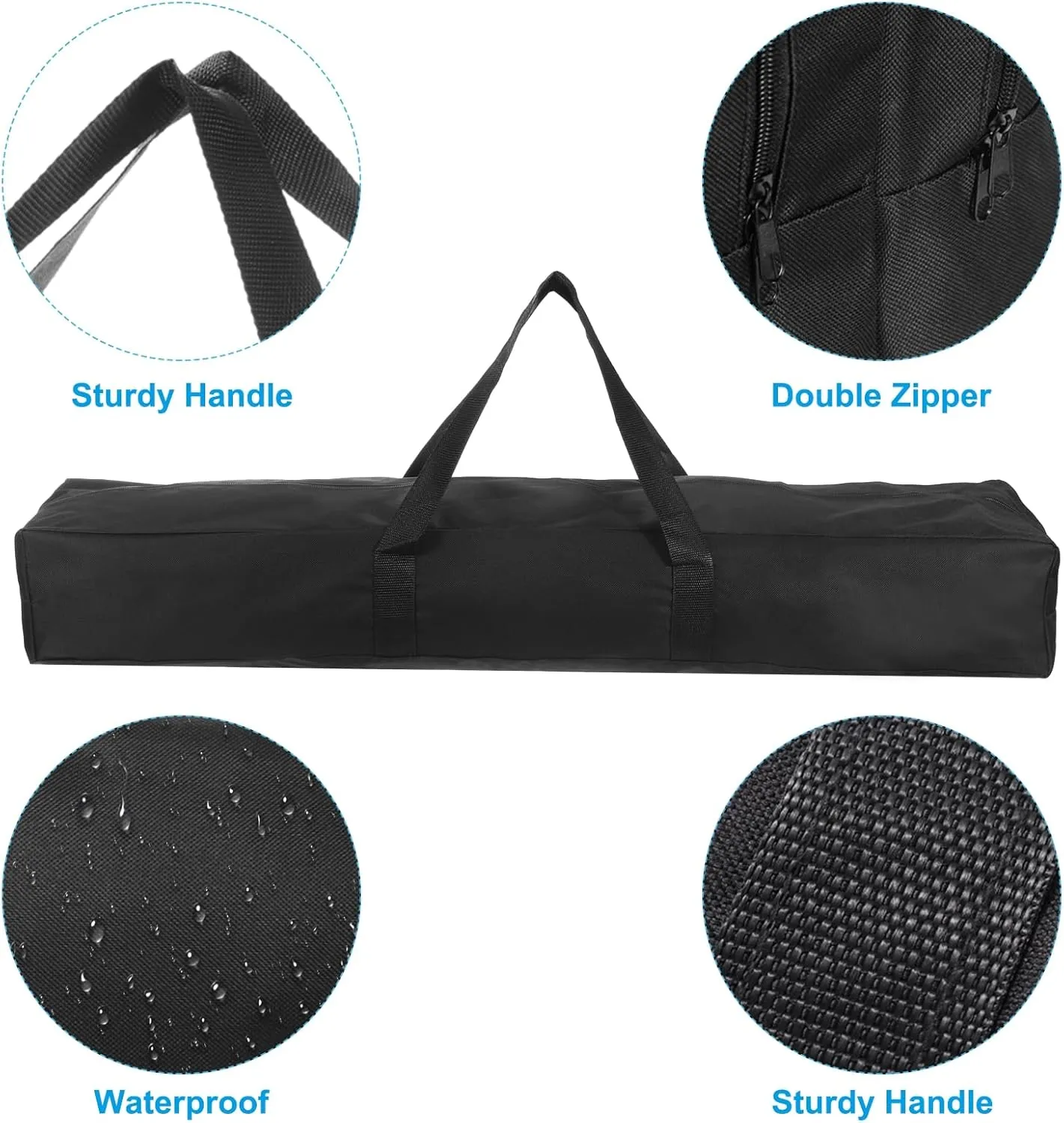 PATIKIL 34 Inch Camp Chair Replacement Bag, Nylon Foldable Carrying Bag Large Tote Bag Lightweight Storage Bag for Outdoor Camping, Black