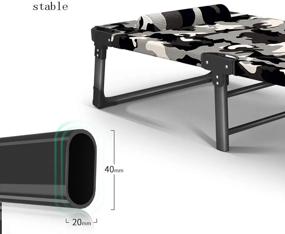 Patio Lounge Chairs Folding Camp Cot,Comfort Folding Military Bed Camping COT with Free Mat Ideal for Camping and Hunting, Indoor Guest Bed, Easy Assemble Reclining Patio Chairs