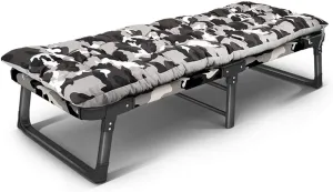 Patio Lounge Chairs Folding Camp Cot,Comfort Folding Military Bed Camping COT with Free Mat Ideal for Camping and Hunting, Indoor Guest Bed, Easy Assemble Reclining Patio Chairs