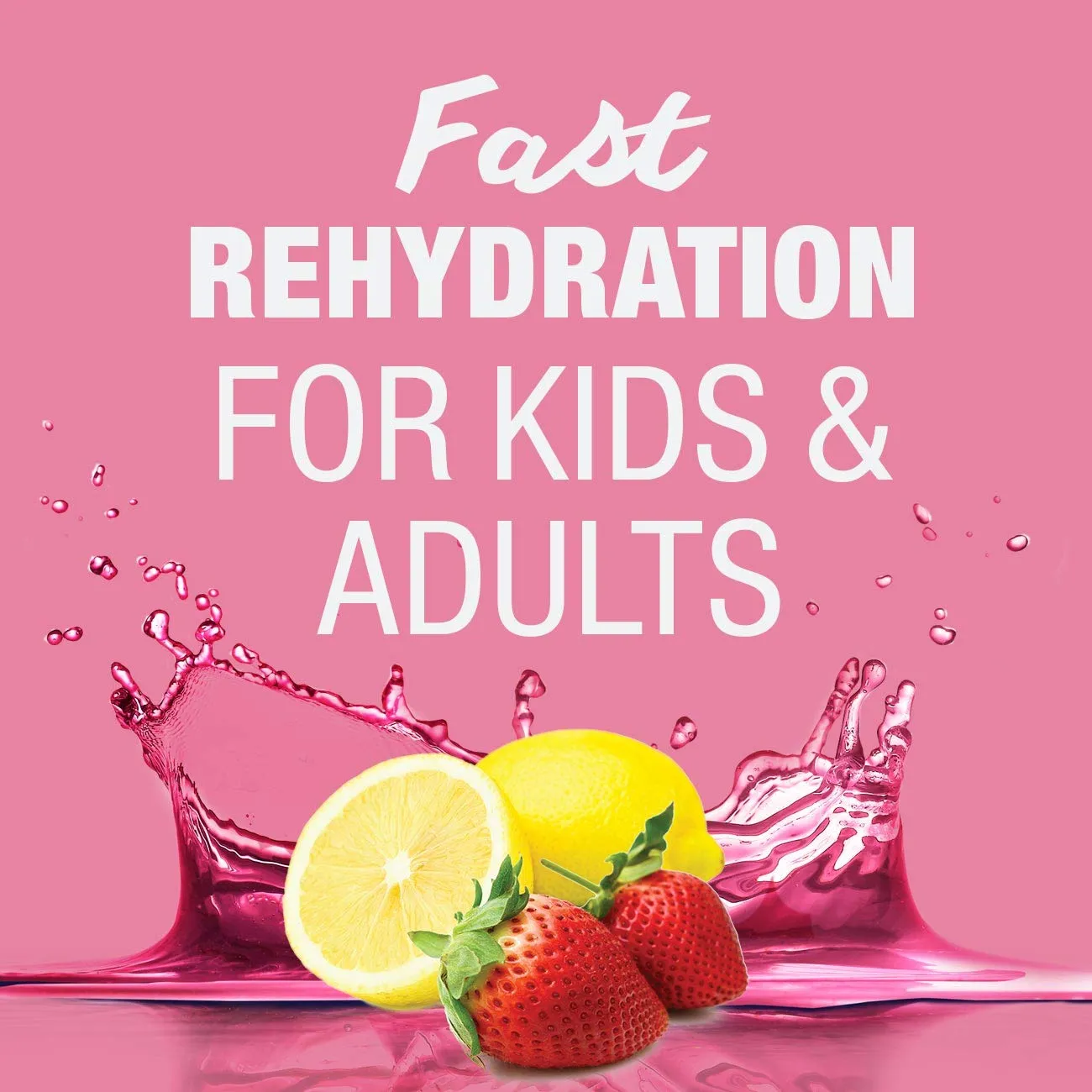 Pedialyte AdvancedCare Electrolyte Solution with PreActiv Prebiotics, Hydration Drink, Strawberry Lemonade, 1 Liter, 4 Count