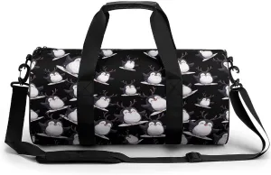 Penguin Deer Travel Duffel Bag Gym Bags Sports Tote Shoulder Weekender Handbag for Men Women