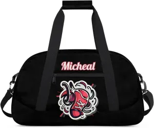 Personalized Basketball Duffel Bag for Boys, Custom Gym Bag Overnight Bags for Travel Weekender Practice