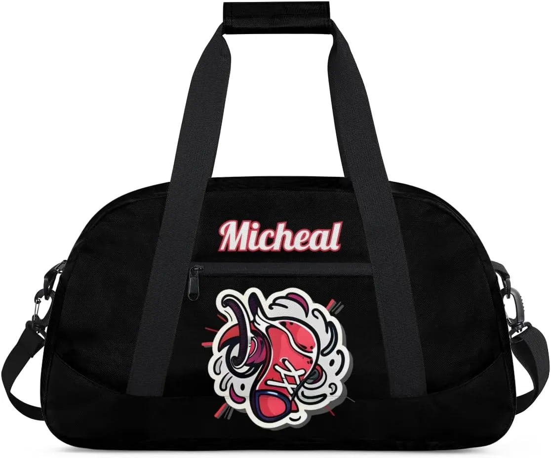 Personalized Basketball Duffel Bag for Boys, Custom Gym Bag Overnight Bags for Travel Weekender Practice
