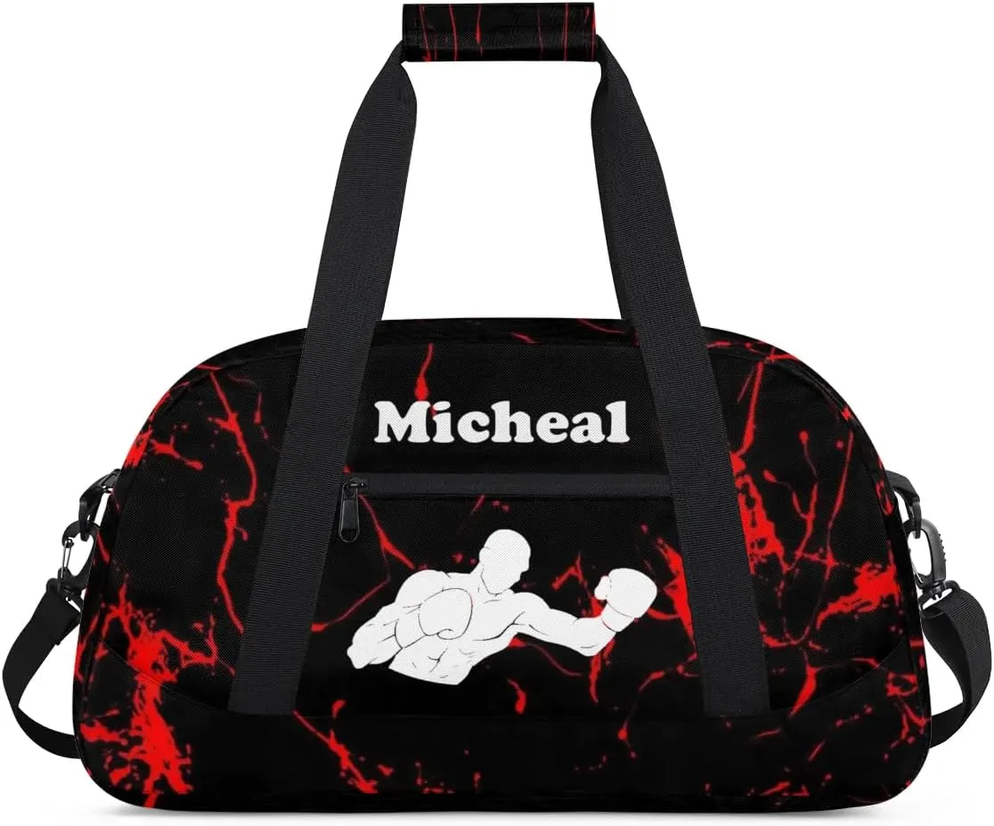 Personalized Boxing Duffel Bag for Boys, Custom Gym Bag Overnight Bags for Travel Weekender Practice