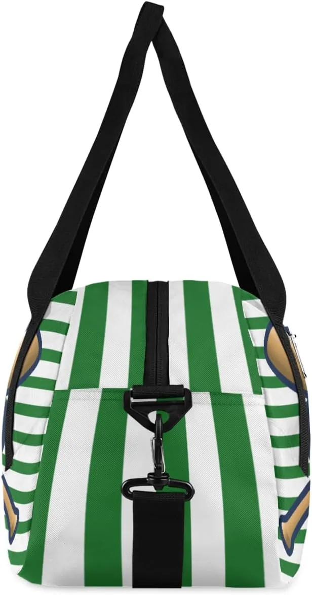 Personalized Kids Duffel Bag Sport Baseball,Customize Sport Gym Bag for Boys Girls,Weekender Overnight Tote Bag Carry On Duffel Bag,Custom Kids Gift,Green
