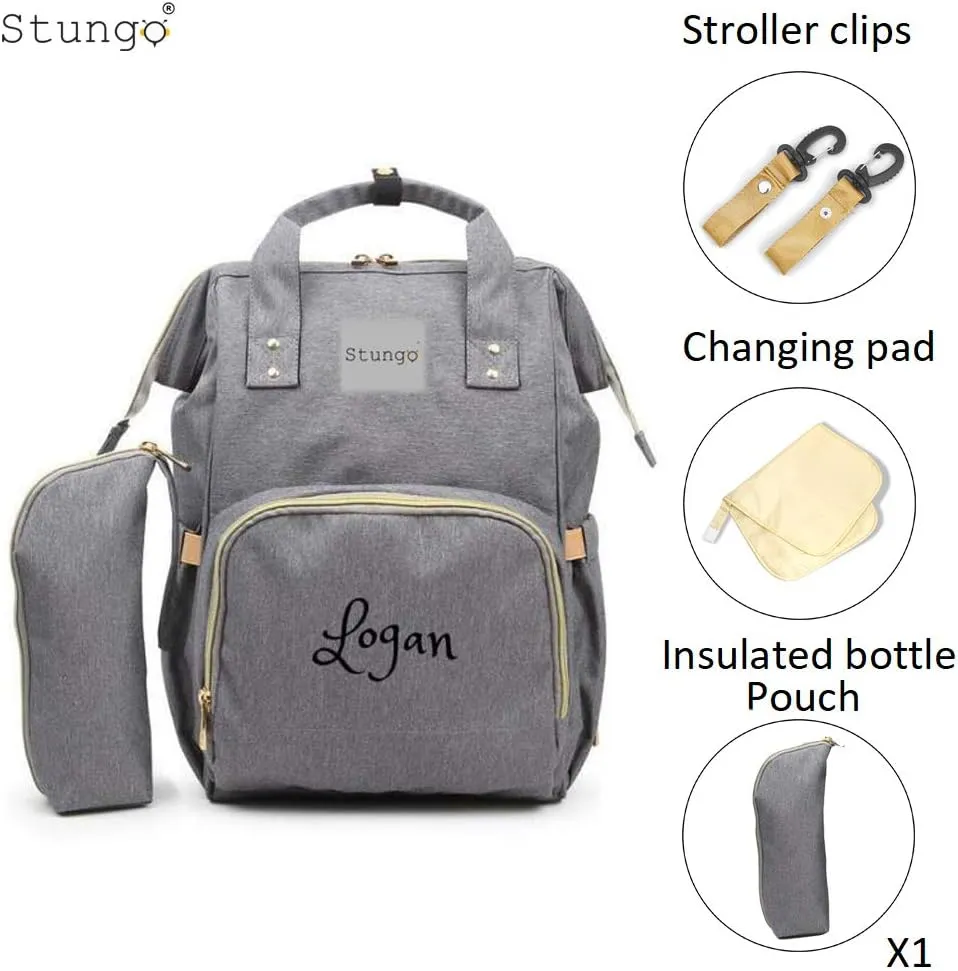 PERSONALIZED Large Diaper Knapsack/Tote Backpack/Messenger Shoulder Bag