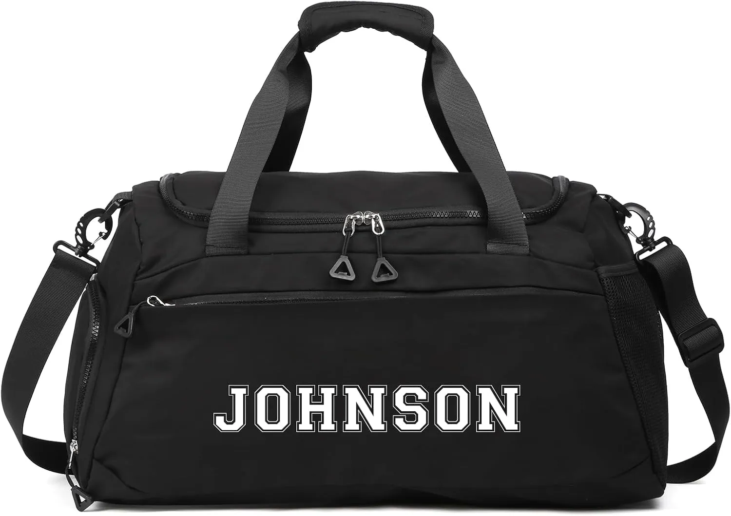 Personalized Name Travel Duffel Bag - Oxford Cloth Gym Bag with Shoes and Wet Pockets, Sports Duffel Bags Weekender Overnight Bag for Women Men Christmas Gifts