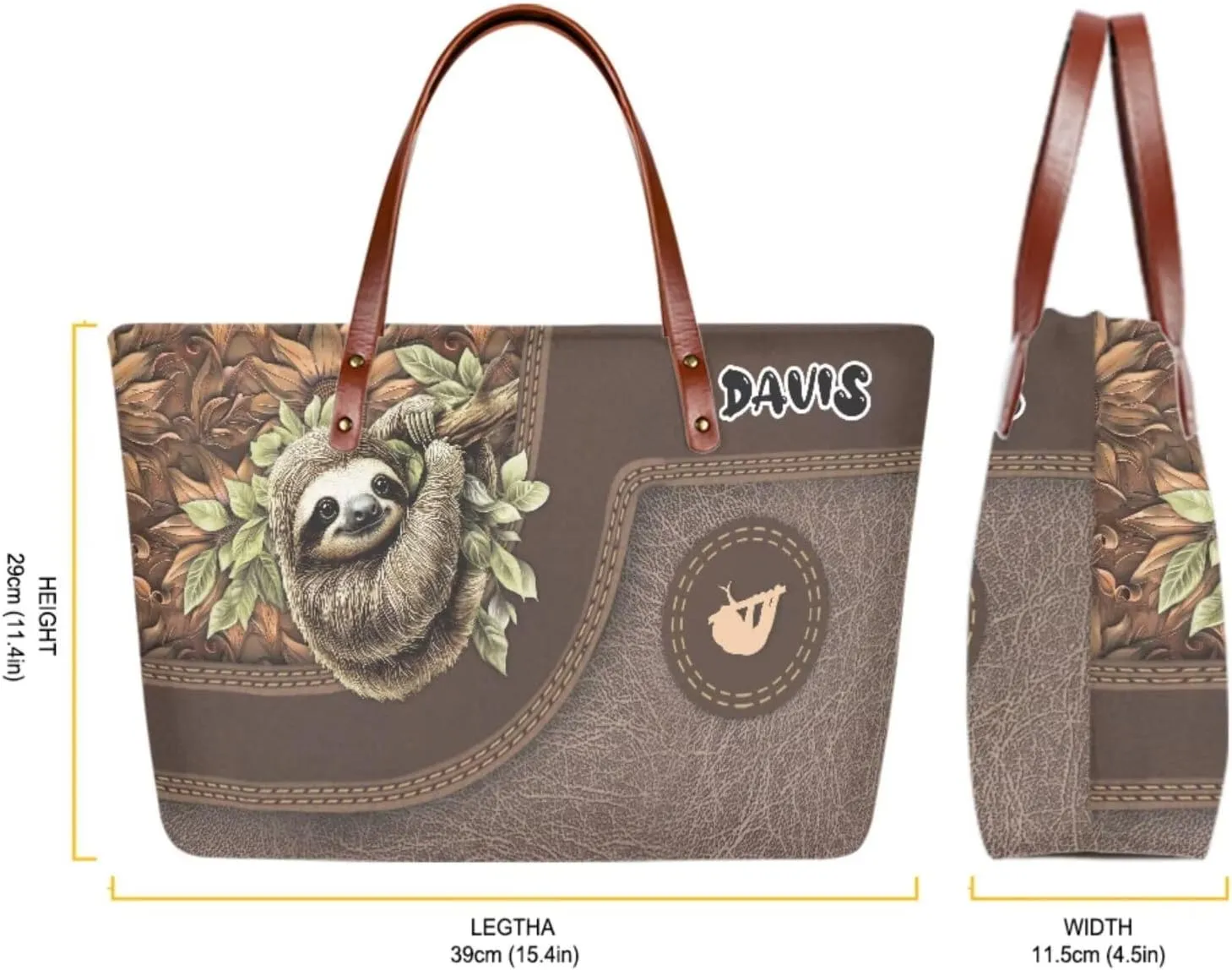 Personalized Purse 3 Pcs Custom Purse and Wallet Set with Makeup Bag Customized Tote Bag with Name for Women
