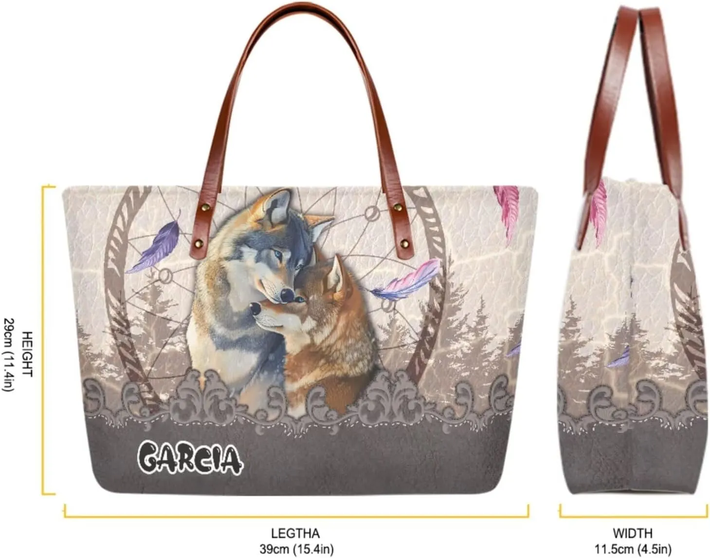 Personalized Purse 3 Pcs Custom Purse and Wallet Set with Makeup Bag Customized Tote Bag with Name for Women