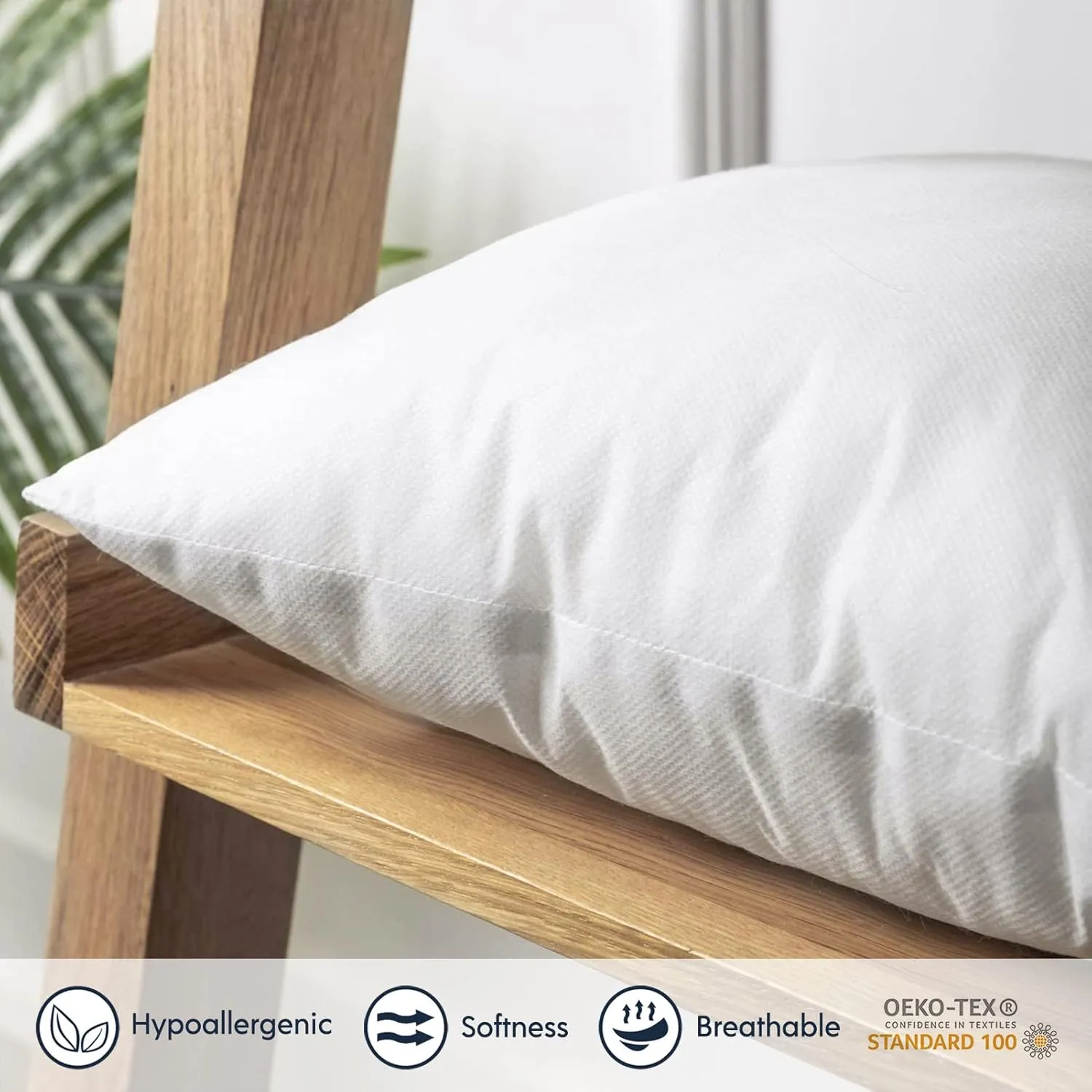 Phantoscope 12 x 20 Outdoor Pillow Inserts - Pack of 4 Outdoor Pillows Water Resistant Throw Pillow Inserts Hypoallergenic Square Decorative Couch Sham Cushion Stuffer