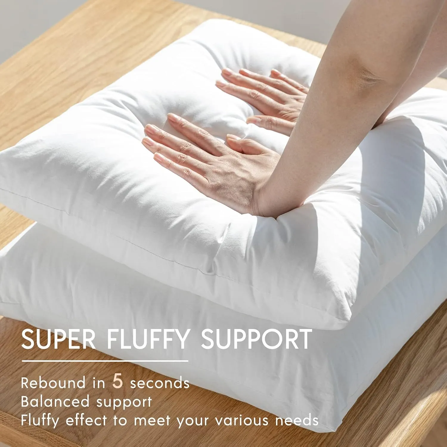 Phantoscope 12 x 20 Outdoor Pillow Inserts - Pack of 4 Outdoor Pillows Water Resistant Throw Pillow Inserts Hypoallergenic Square Decorative Couch Sham Cushion Stuffer