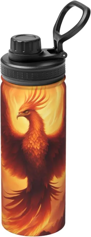 PHAYAH Beautiful Phoenix Camping Hiking Hydration Flask Stainless Steel, Double Walled & Vacuum Insulated Water Bottle