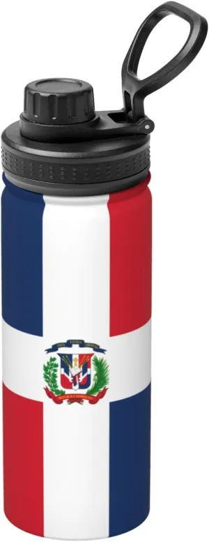 PHAYAH Dominican Republic Camping Hiking Hydration Flask Stainless Steel, Double Walled & Vacuum Insulated Water Bottle