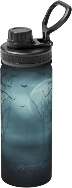 PHAYAH Misty Forest Pumpkin Lights Camping Hiking Hydration Flask Stainless Steel, Double Walled & Vacuum Insulated Water Bottle