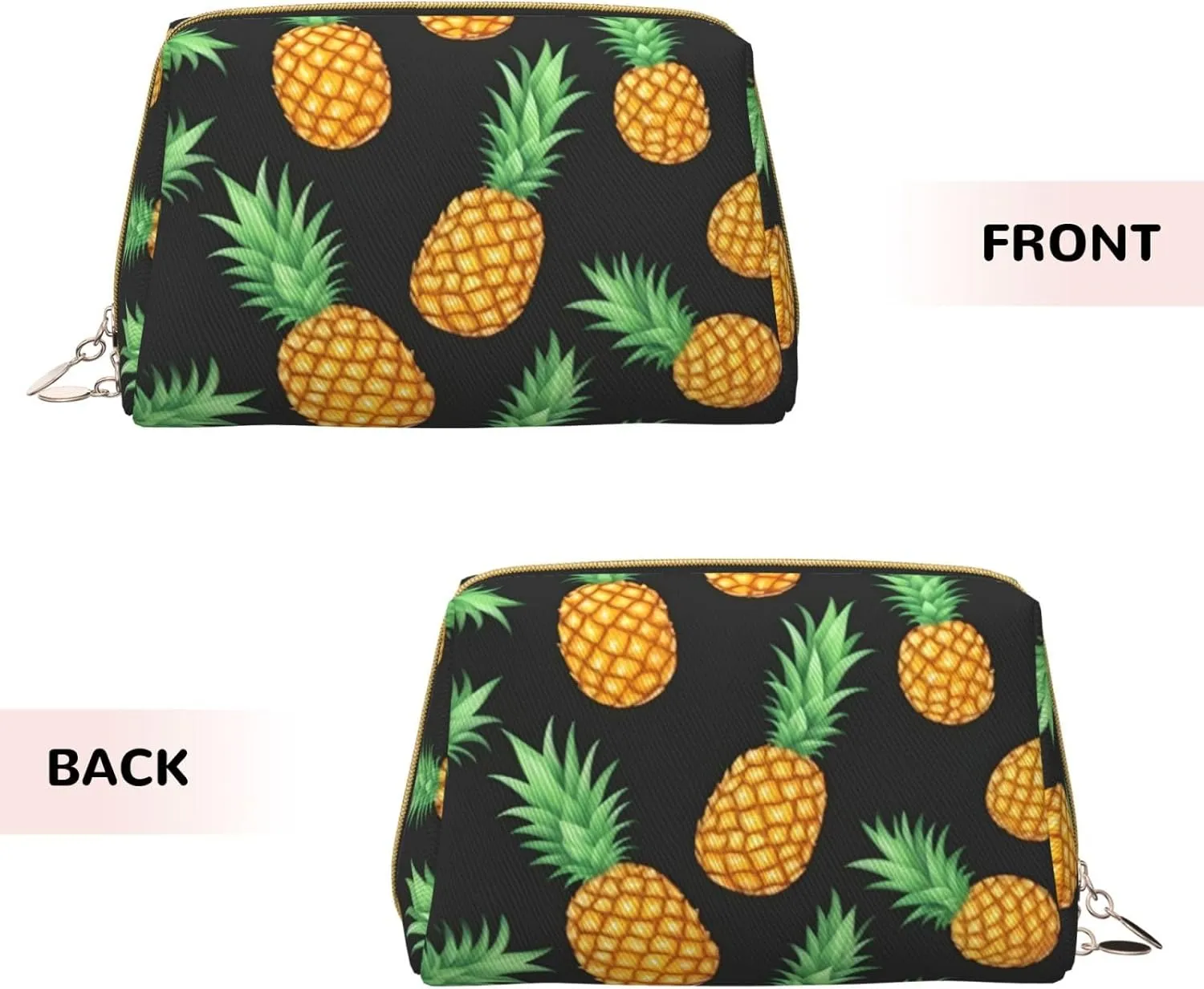 Pineapple Toiletry Pouch, Travel-Friendly Makeup Organizer For Makeup Brushes, Lipsticks