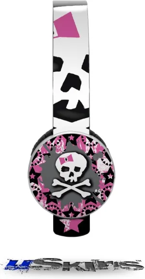 Pink Bow Skull Decal Style Skin (fits Sol Republic Tracks Headphones - Headphones NOT Included)