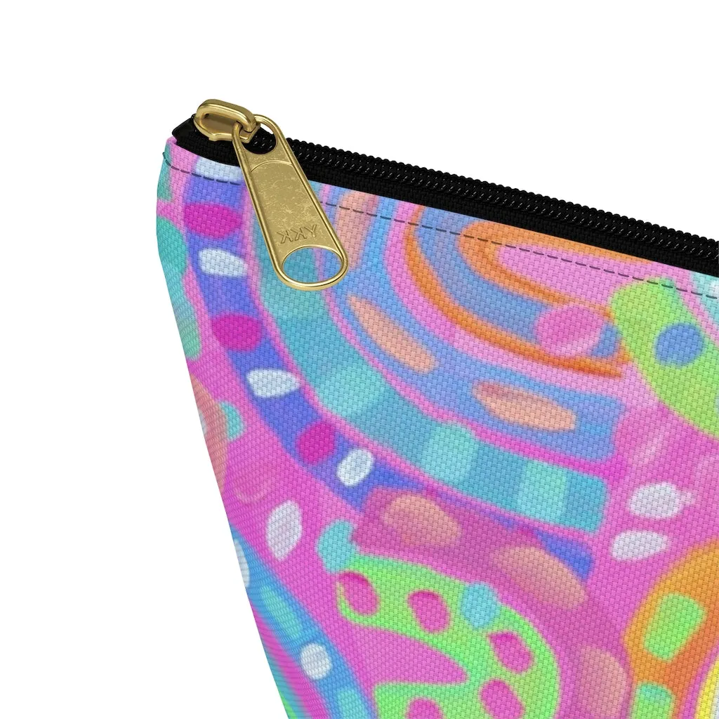Pink Rainbow Accessory Pouch w T-bottom