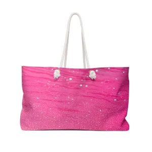 Pink Water Crystals - Weekender Bag, Beach Tote, Overnight Bag, Carry-On Duffel, Vacation Purse, Summer Getaway Essentials