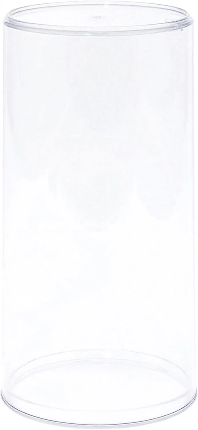 Pioneer Plastics 280C Round Plastic Display Cases for Dolls, Bears, Action Figures, 4" W x 8" H, Pack of 6