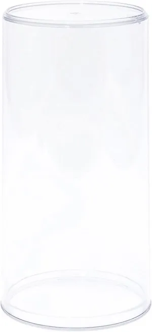 Pioneer Plastics 280C Round Plastic Display Cases for Dolls, Bears, Action Figures, 4" W x 8" H, Pack of 6