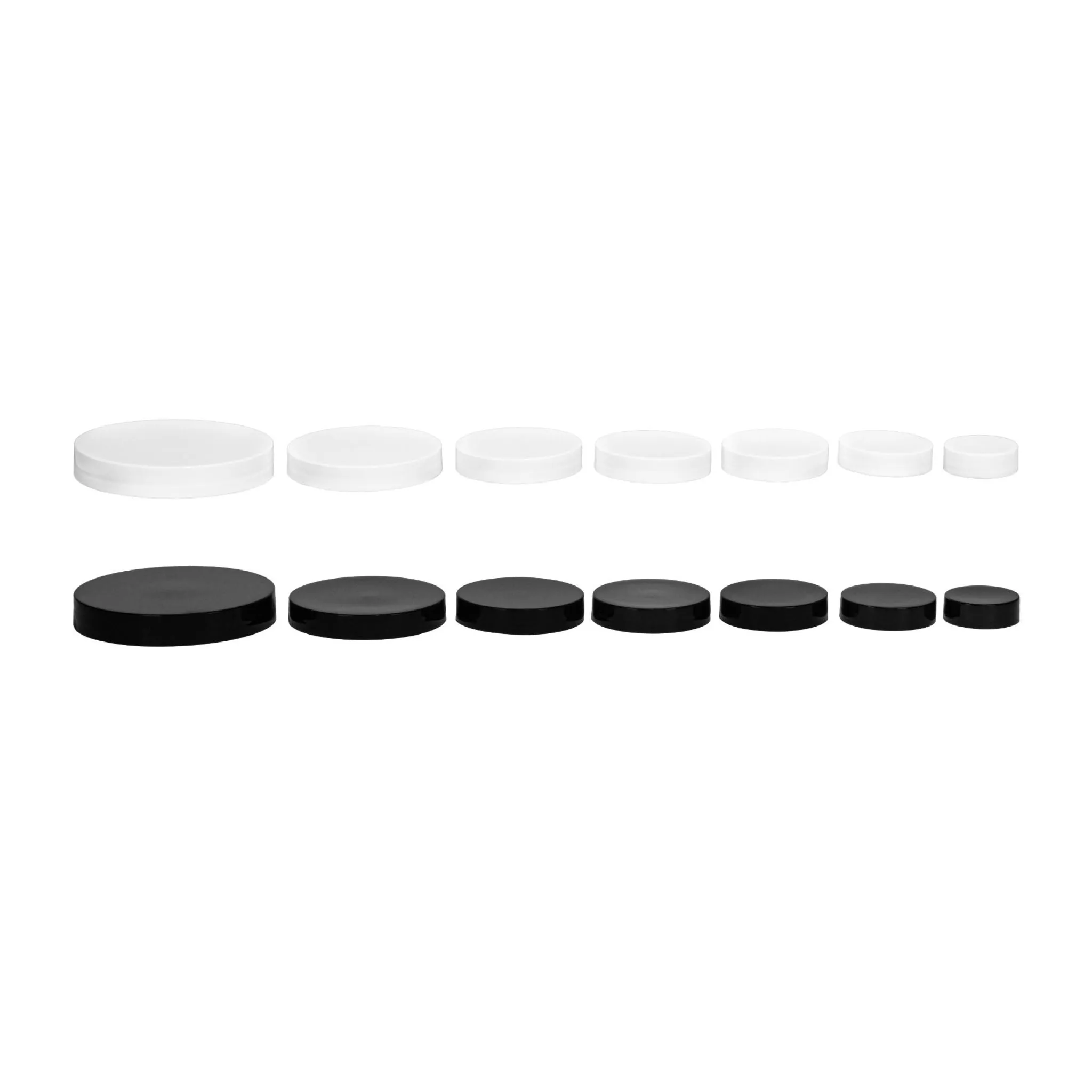 Plastic Smooth Cap with Pressure Sensitive Liner (PS) - Black (70/400)