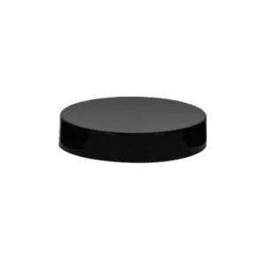Plastic Smooth Caps with Foam Liner (F217) - Black (58/400)