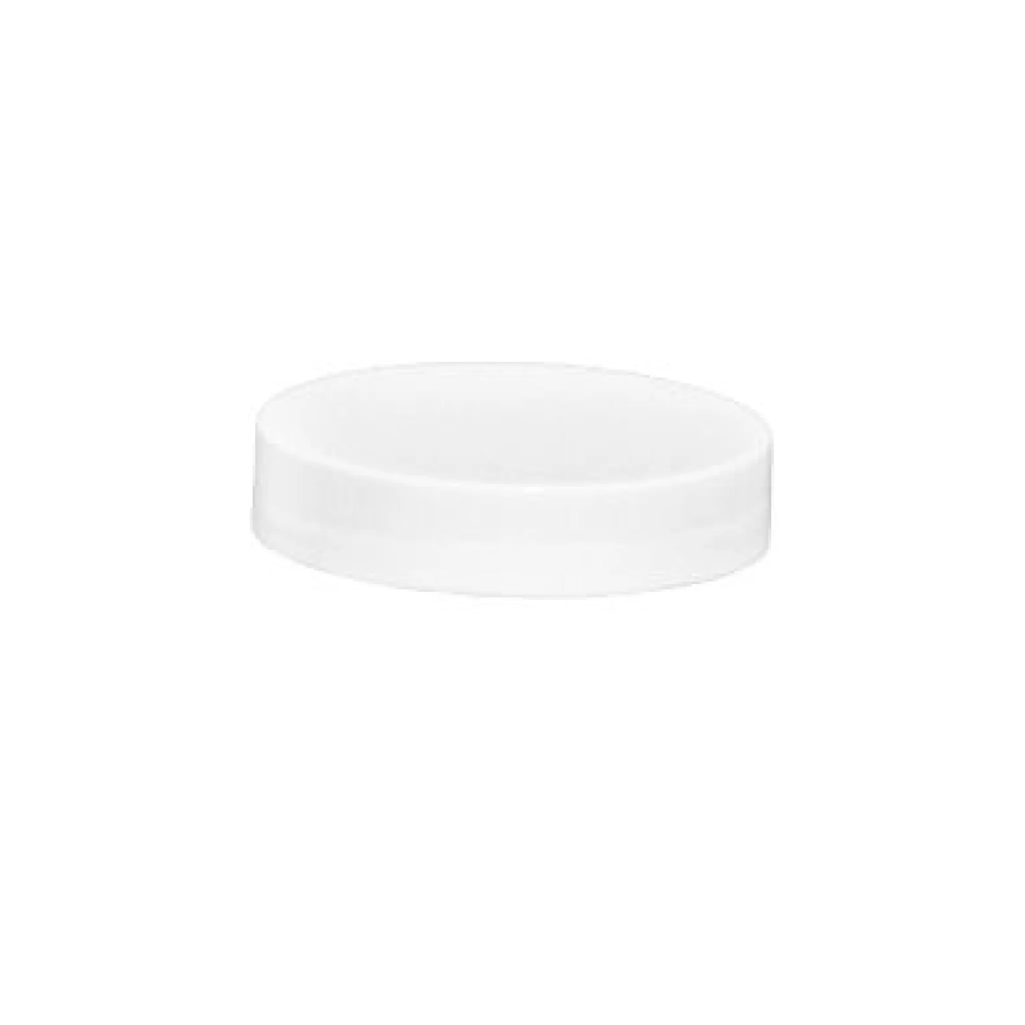 Plastic Smooth Caps with Foam Liner (F217) - White (53/400)