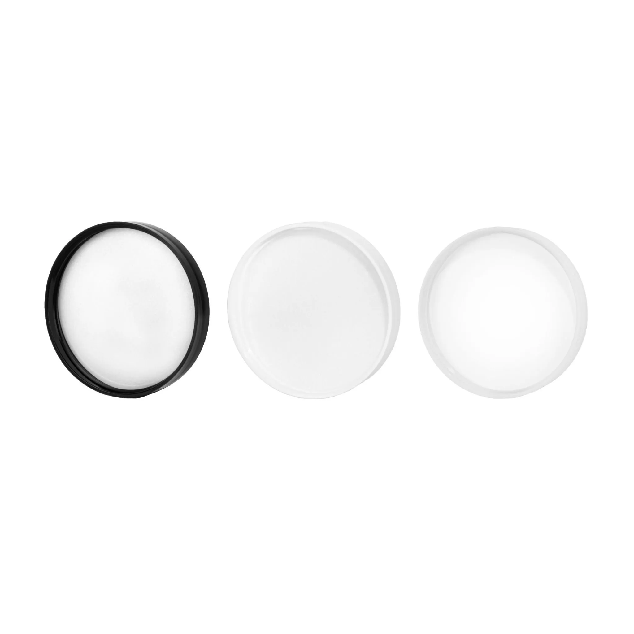 Plastic Smooth Caps with Foam Liner (F217) - White (53/400)