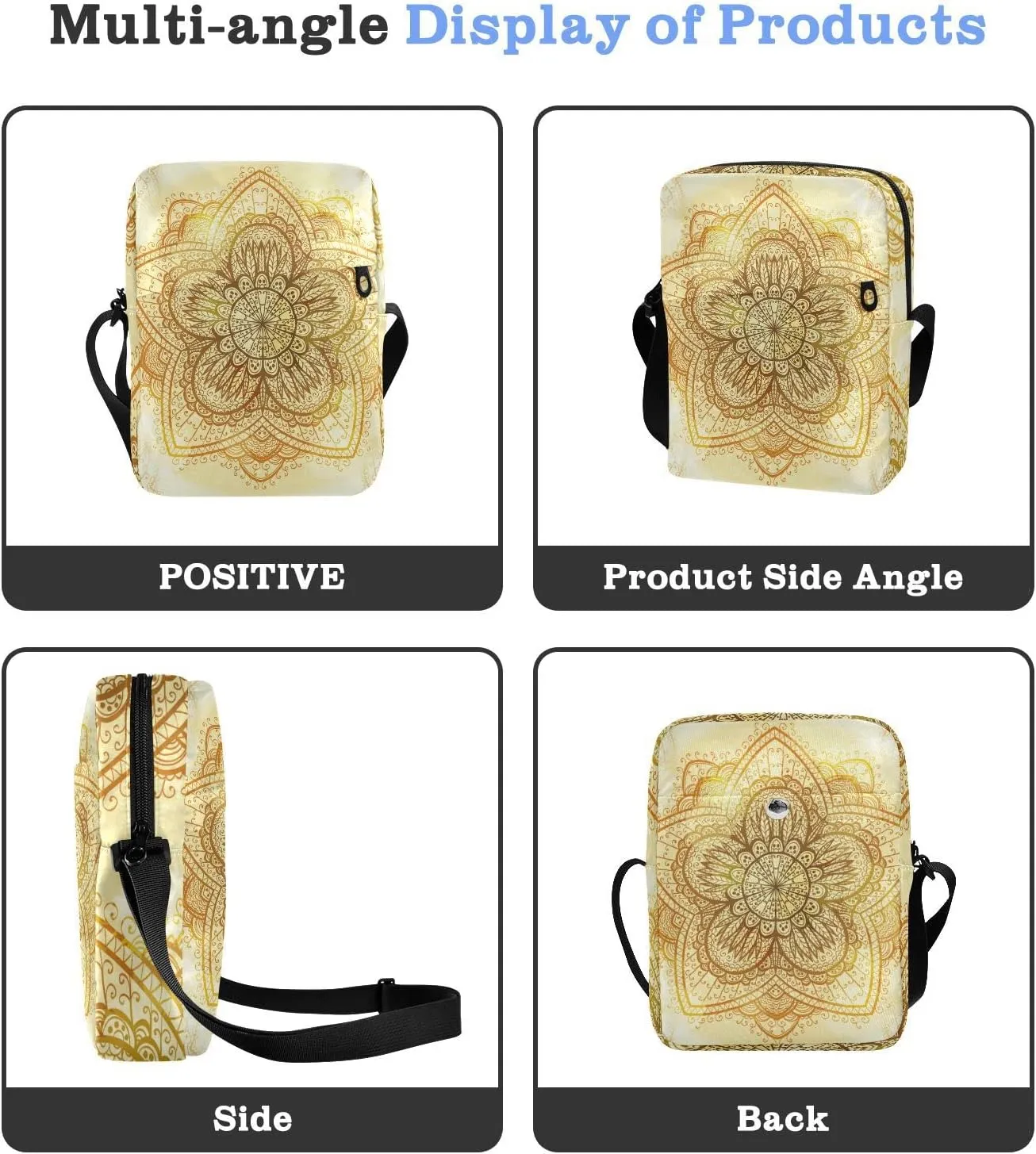 Poeticcity Crossbody Phone Bag, Small Messenger Shoulder Bag, Cash Handbag Wallet Purse