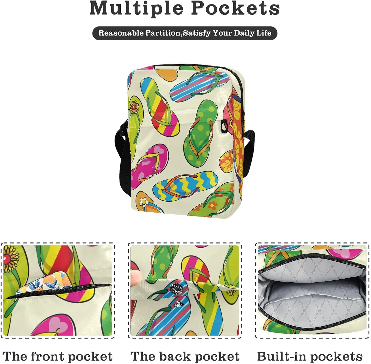 Poeticcity Crossbody Phone Bag, Small Messenger Shoulder Bag, Cash Handbag Wallet Purse