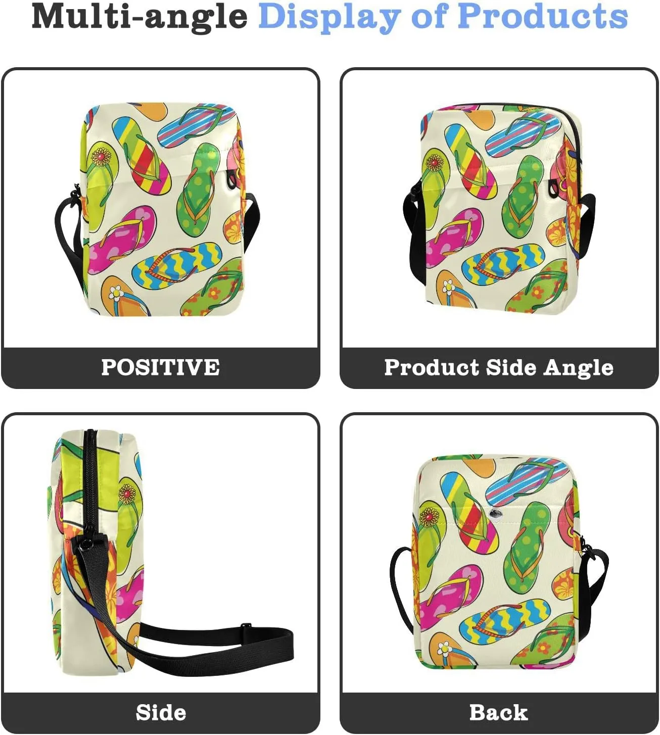 Poeticcity Crossbody Phone Bag, Small Messenger Shoulder Bag, Cash Handbag Wallet Purse