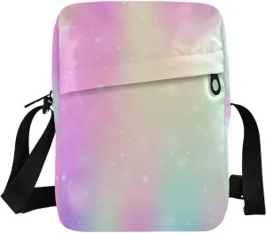 Poeticcity Crossbody Phone Bag, Small Messenger Shoulder Bag, Cash Handbag Wallet Purse