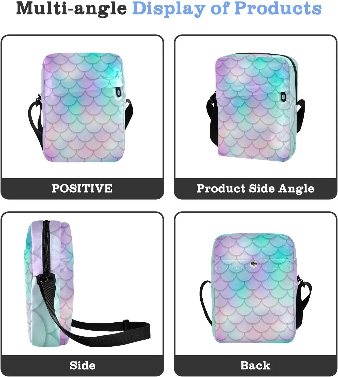 Poeticcity Crossbody Phone Bag, Small Messenger Shoulder Bag, Cash Handbag Wallet Purse