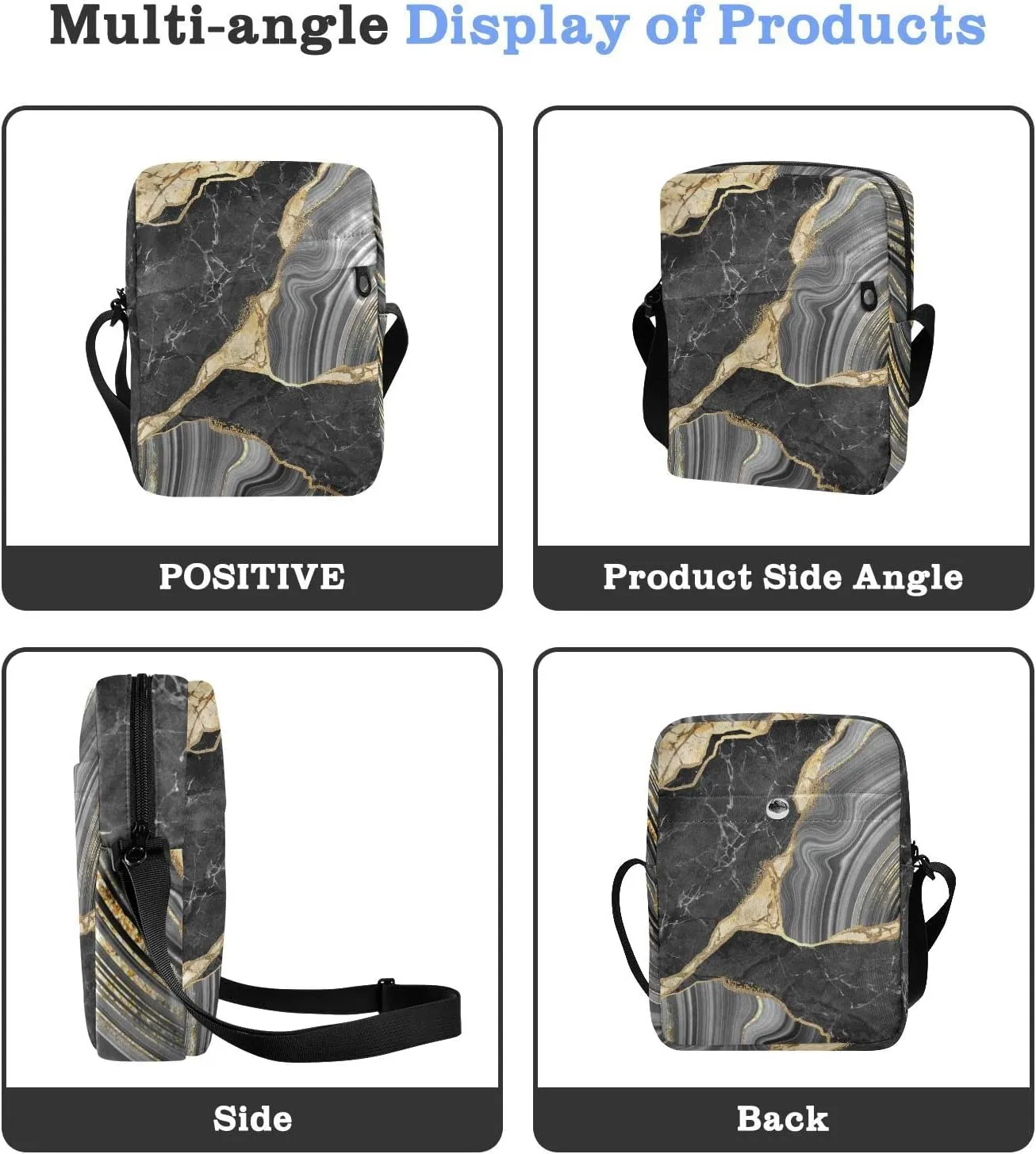 Poeticcity Crossbody Phone Bag, Small Messenger Shoulder Bag, Cash Handbag Wallet Purse