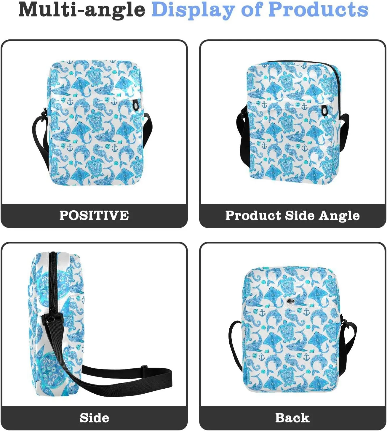 Poeticcity Crossbody Phone Bag, Small Messenger Shoulder Bag, Cash Handbag Wallet Purse