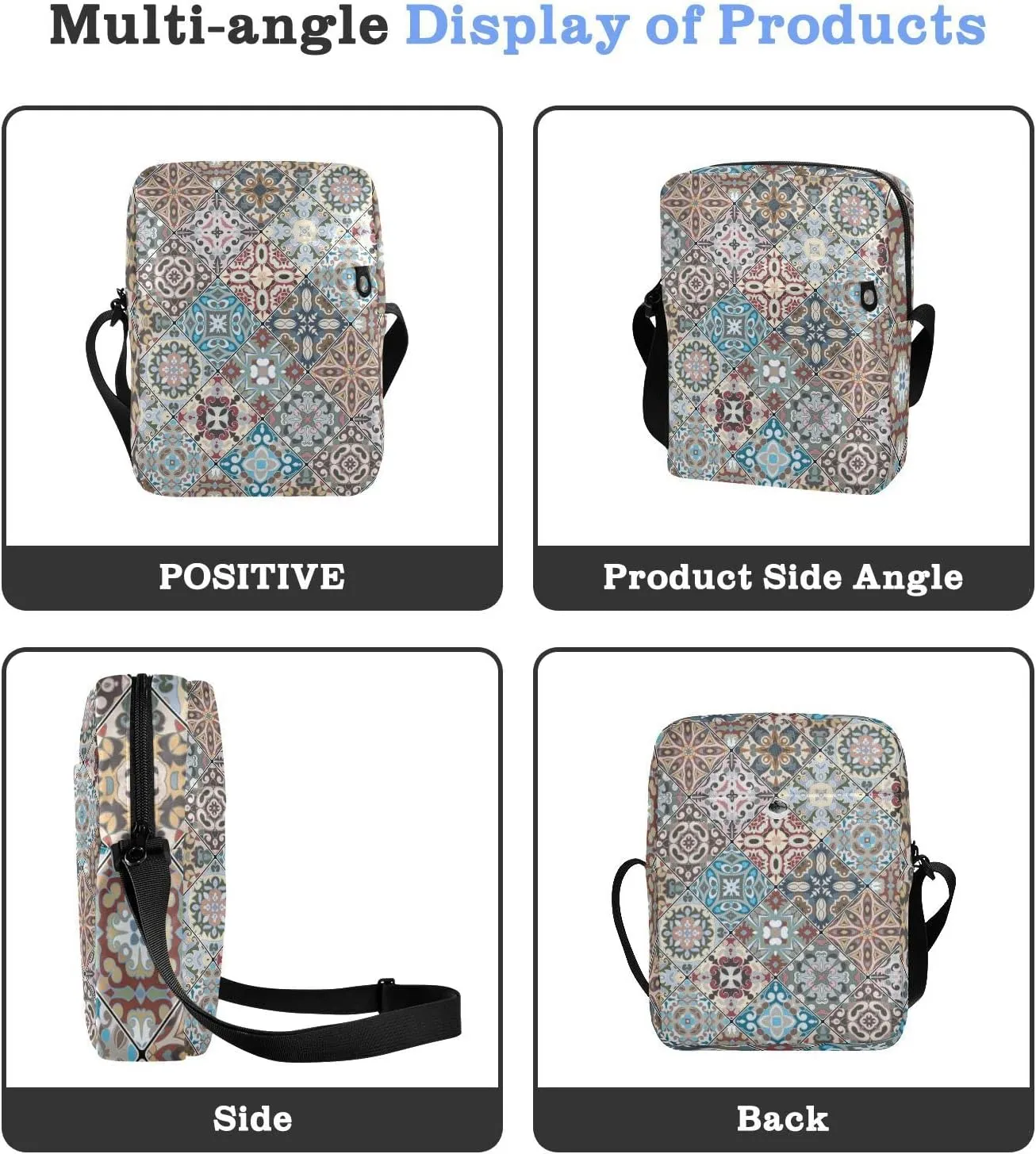 Poeticcity Crossbody Phone Bag, Small Messenger Shoulder Bag, Cash Handbag Wallet Purse