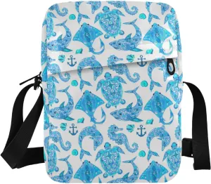 Poeticcity Crossbody Phone Bag, Small Messenger Shoulder Bag, Cash Handbag Wallet Purse