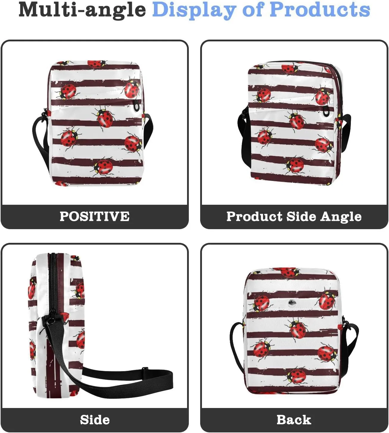 Poeticcity Crossbody Phone Bag, Small Messenger Shoulder Bag, Cash Handbag Wallet Purse