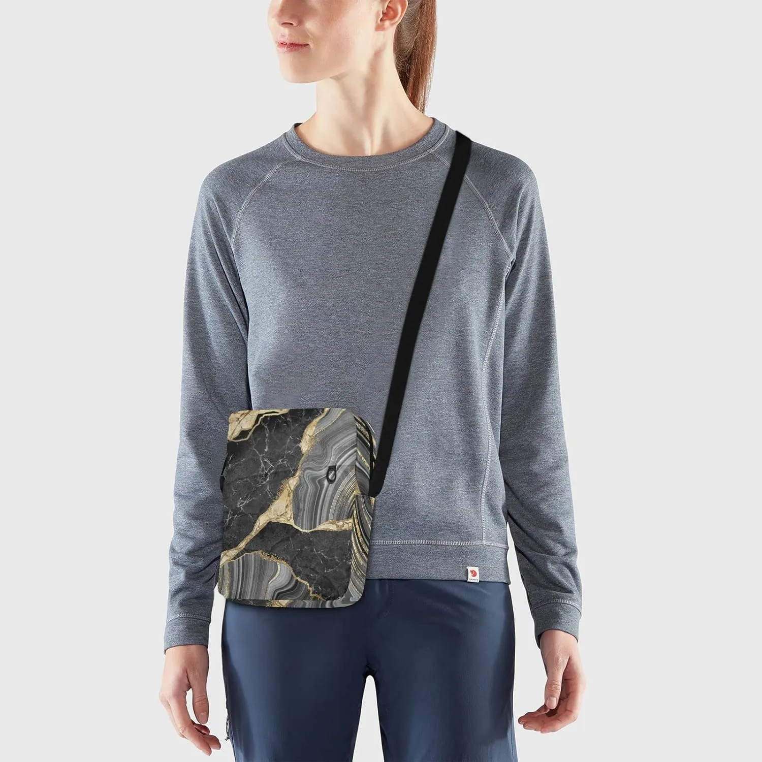Poeticcity Crossbody Phone Bag, Small Messenger Shoulder Bag, Cash Handbag Wallet Purse