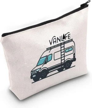 POFULL Camper life Cosmetic Bag Traveller Gift Nature Lover Camper Lovers Gift Van Enthusiast Gift (Van life bag)
