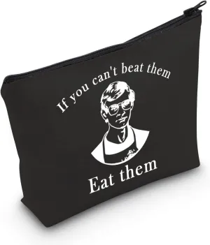 POFULL True Crime Gift If You Can’t Beat Them Eat Them Zipper Pouch Travel Bag Horror Gift