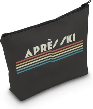 POFULL Winter Holiday Gift Ski Trip Gift Skiing Lover Gift Skiing Team Gift Apres Ski Makeup Bag (APRES SKI)
