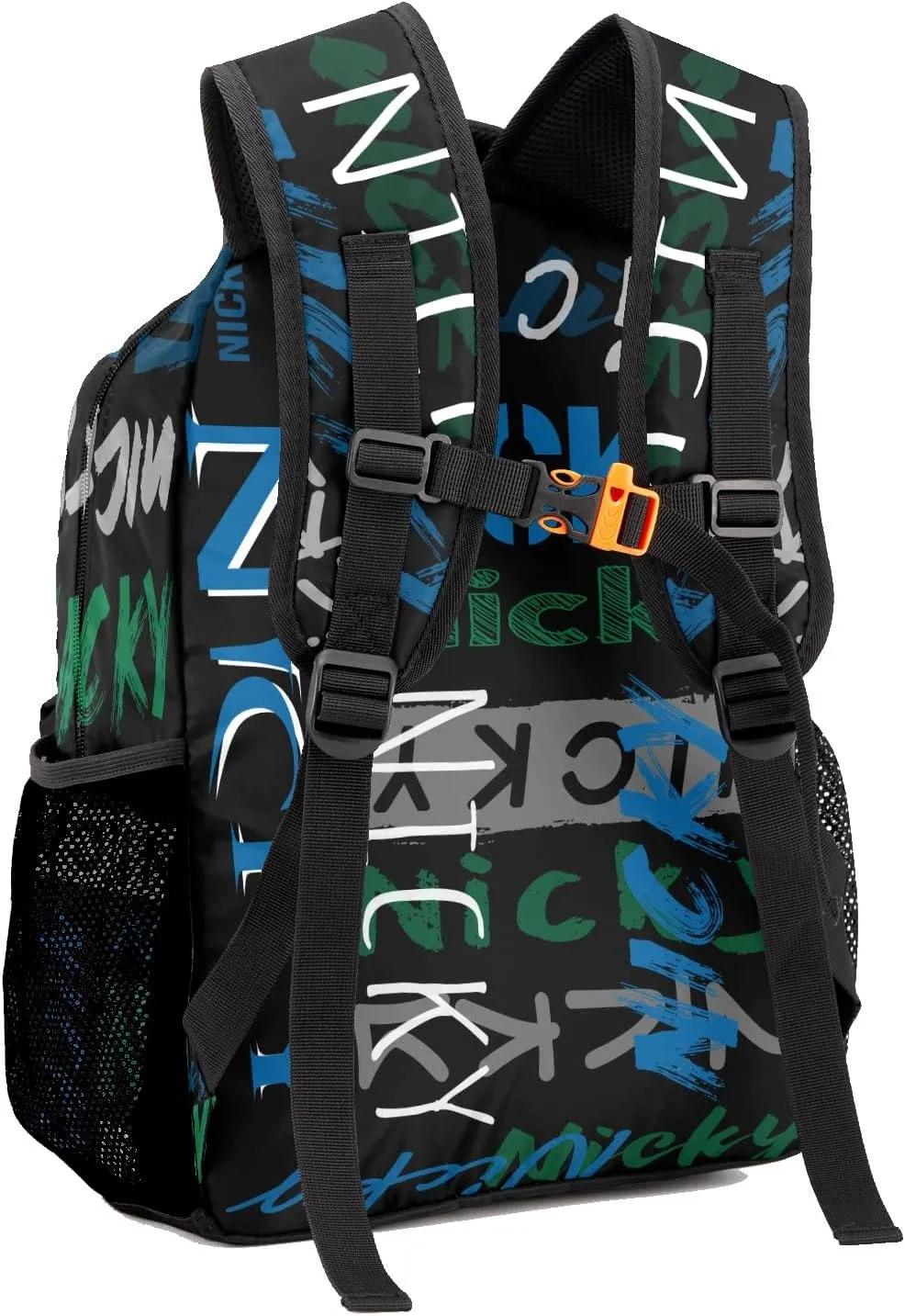 Polyester Personalized School Bookbag with Name Text Waterproof Custom Elementary Backpack Book Bag for Boys Girls Stylish Customize Back Pack Customized Gift for Kids Back to School