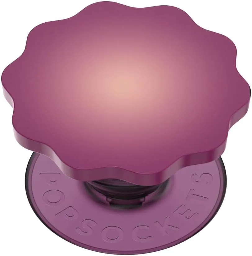 ​​​​PopSockets Phone Grip with Expanding Kickstand, Adhesive Grip - Molded Flower Rd Rd Wine Translucent