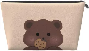Portable Cosmetic Bag, Travel Zipper Pouch Small Makeup Bag Toiletry Organizer for Women - Cute Bear