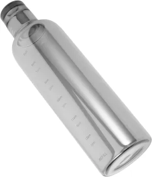 Portable High-temperature Resistant Water Bottle Borosilicate Capacity with Markers for Sports Fitness and Daily Hydration