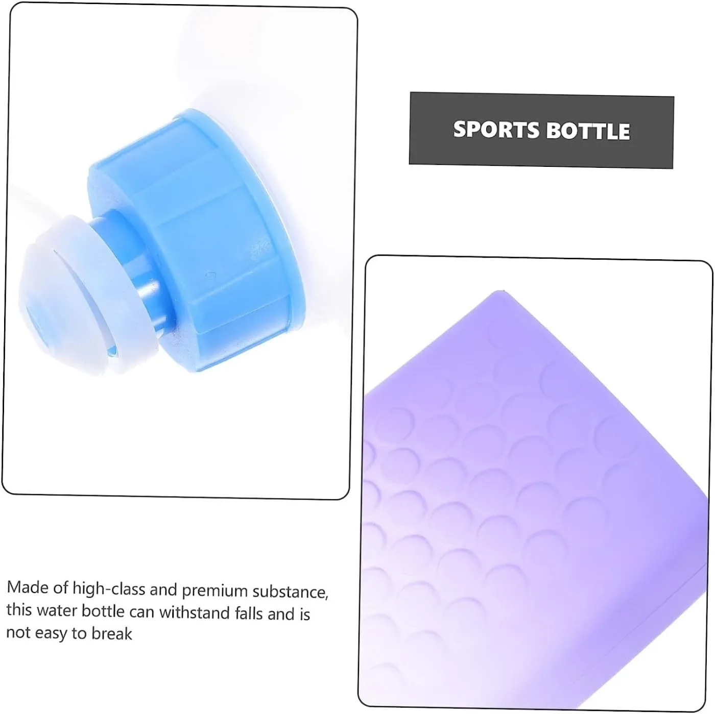 Portable Kettle 330ml Drinking Water Container Outdoor Sports Water Bottle Silicone Cover Fitness Curved Plastic Flat Kettle Water Bottle