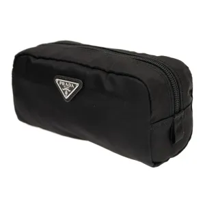 Prada Tessuto Nylon Black Cosmetic Case Necessaire Bag