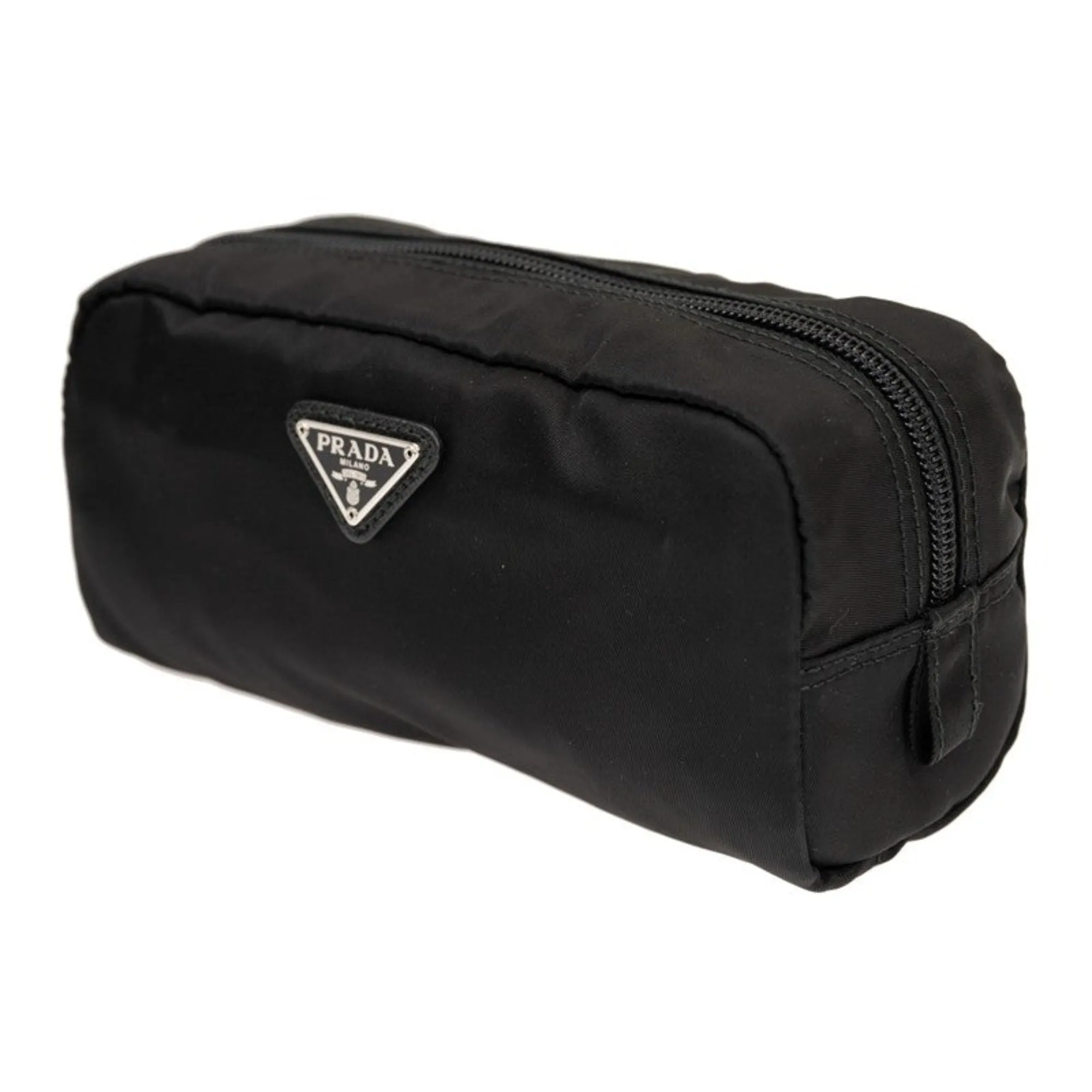 Prada Tessuto Nylon Black Cosmetic Case Necessaire Bag
