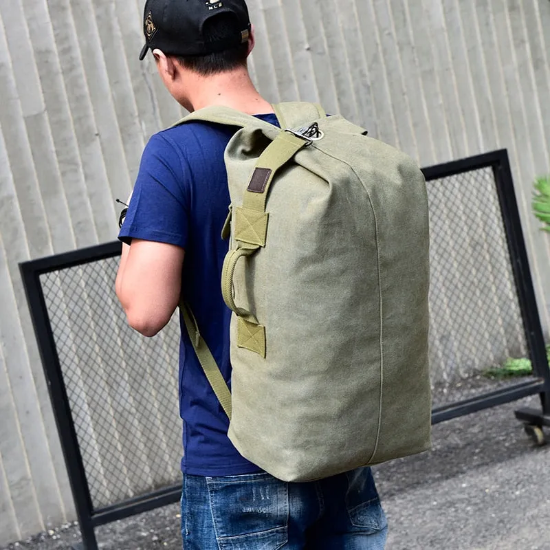 Premium Authentic Canvas Bucket-Style Backpack